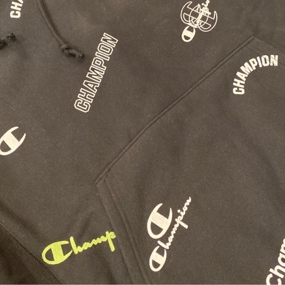 Champion Heavy Weight Black Men’s Hoodie Sweatshirt Size Medium NWT - Picture 9 of 11